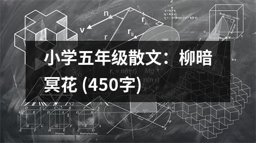小學(xué)五年級(jí)散文：柳暗冥花 (450字)
