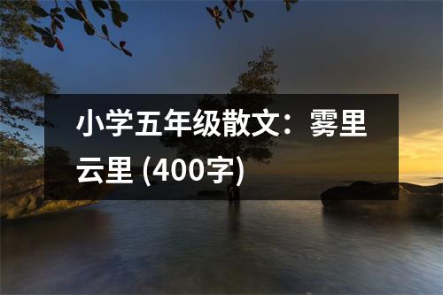 小學(xué)五年級(jí)散文：霧里云里 (400字)