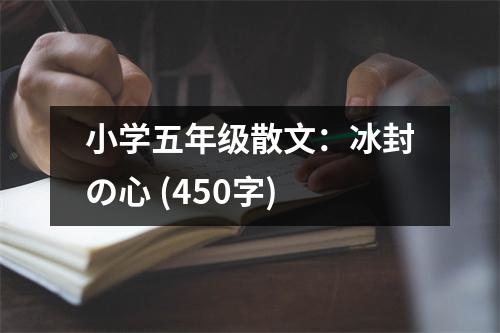 小學(xué)五年級(jí)散文：冰封の心 (450字)