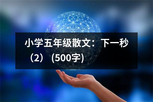 小學(xué)五年級(jí)散文：下一秒（2） (500字)