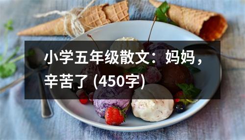 小學(xué)五年級散文：媽媽，辛苦了 (450字)