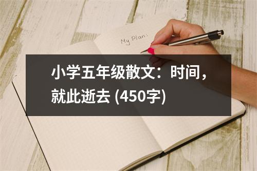 小學(xué)五年級散文：時(shí)間，就此逝去 (450字)