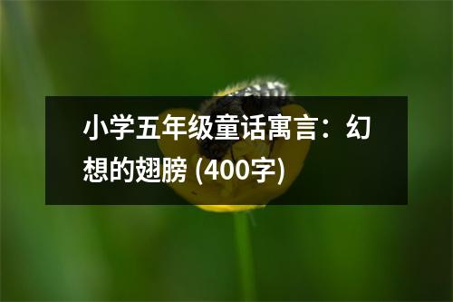 小學(xué)五年級童話寓言：幻想的翅膀 (400字)