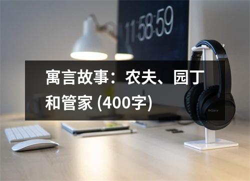 寓言故事：農(nóng)夫、園丁和管家 (400字)