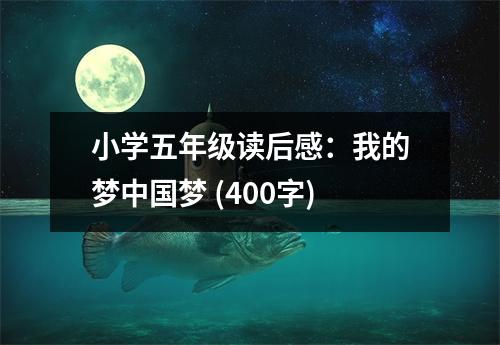 小學(xué)五年級讀后感：我的夢中國夢 (400字)