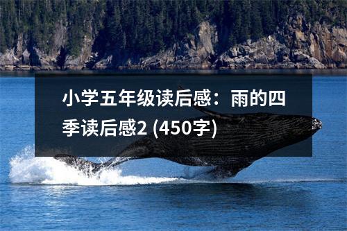 小學(xué)五年級讀后感：雨的四季讀后感2 (450字)