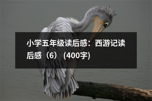 小學五年級讀后感：西游記讀后感（6） (400字)