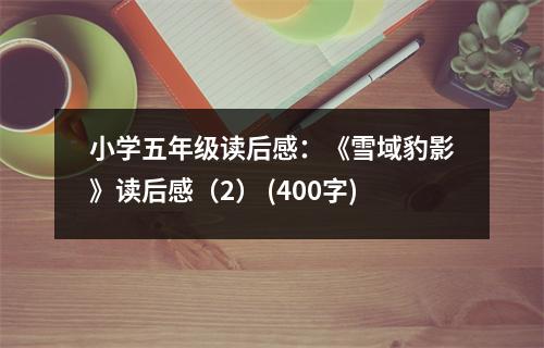 小學五年級讀后感：《雪域豹影》讀后感（2） (400字)