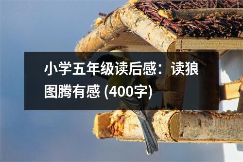 小學(xué)五年級讀后感：讀狼圖騰有感 (400字)