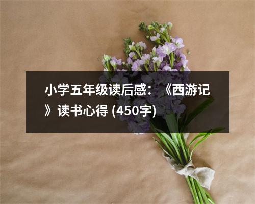 小學(xué)五年級(jí)讀后感：《西游記》讀書心得 (450字)