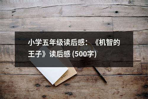 小學五年級讀后感：《機智的王子》讀后感 (500字)
