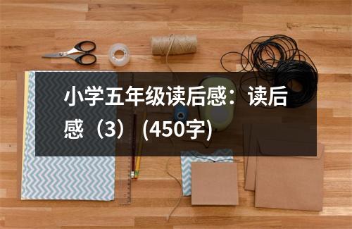 小學(xué)五年級(jí)讀后感：讀后感（3） (450字)