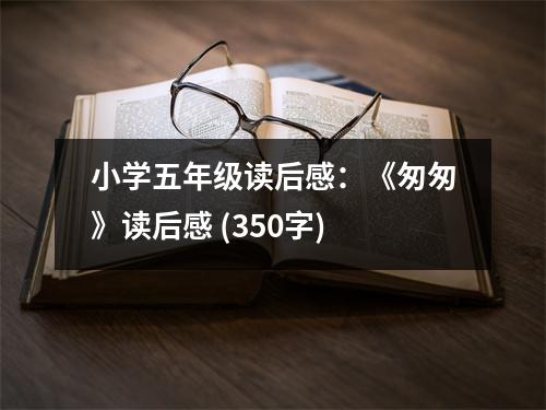 小學(xué)五年級(jí)讀后感：《匆匆》讀后感 (350字)