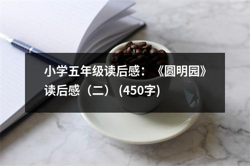 小學(xué)五年級(jí)讀后感：《圓明園》讀后感（二） (450字)