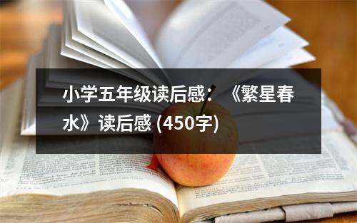 小學(xué)五年級(jí)讀后感：《繁星春水》讀后感 (450字)