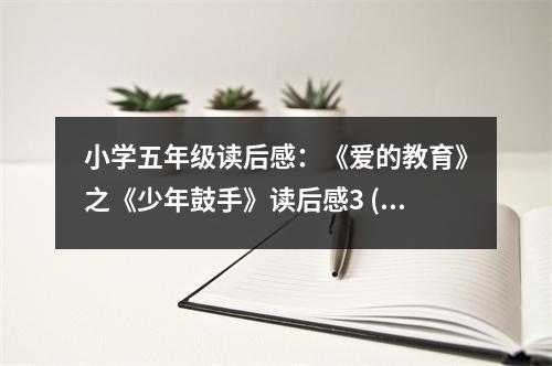 小學(xué)五年級(jí)讀后感：《愛的教育》之《少年鼓手》讀后感3 (350字)