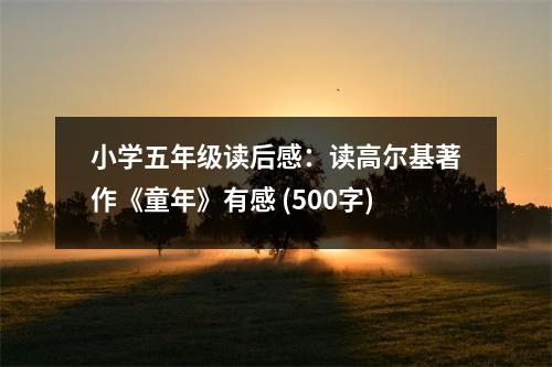 小學(xué)五年級(jí)讀后感：讀高爾基著作《童年》有感 (500字)