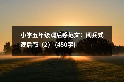 小學(xué)五年級觀后感范文：閱兵式觀后感（2） (450字)