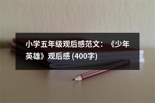 小學(xué)五年級觀后感范文：《少年英雄》觀后感 (400字)