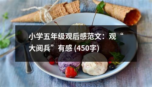 小學(xué)五年級觀后感范文：觀“大閱兵”有感 (450字)