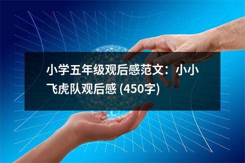 小學五年級觀后感范文：小小飛虎隊觀后感 (450字)