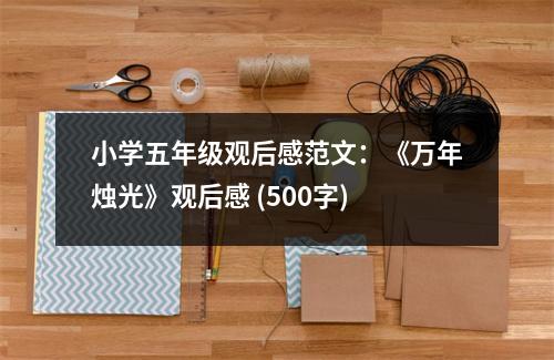 小學(xué)五年級觀后感范文：《萬年燭光》觀后感 (500字)