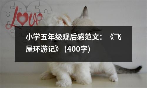 小學五年級觀后感范文：《飛屋環(huán)游記》 (400字)