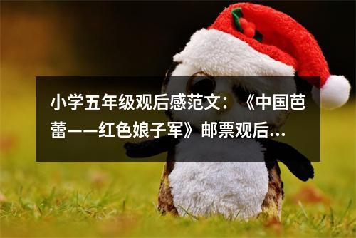 小學(xué)五年級(jí)觀后感范文：《中國(guó)芭蕾——紅色娘子軍》郵票觀后感 (450字)