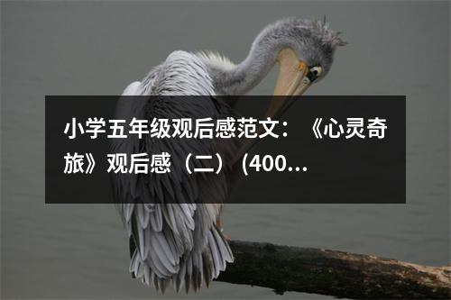 小學(xué)五年級(jí)觀后感范文：《心靈奇旅》觀后感（二） (400字)