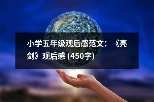 小學五年級觀后感范文：《亮劍》觀后感 (450字)