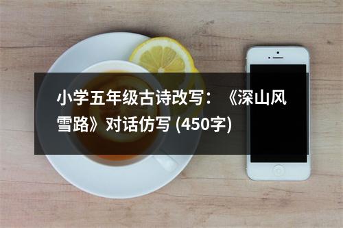 小學(xué)五年級古詩改寫：《深山風(fēng)雪路》對話仿寫 (450字)