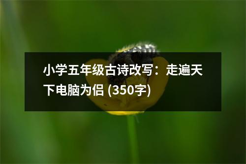 小學(xué)五年級古詩改寫：走遍天下電腦為侶 (350字)