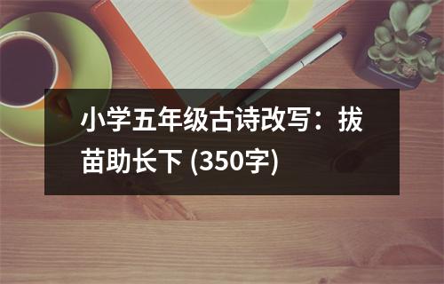 小學(xué)五年級(jí)古詩改寫：拔苗助長(zhǎng)下 (350字)