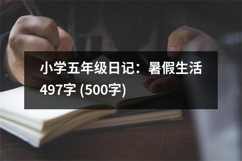 小學五年級日記：暑假生活497字 (500字)
