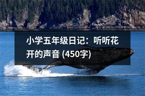 小學五年級日記：聽聽花開的聲音 (450字)