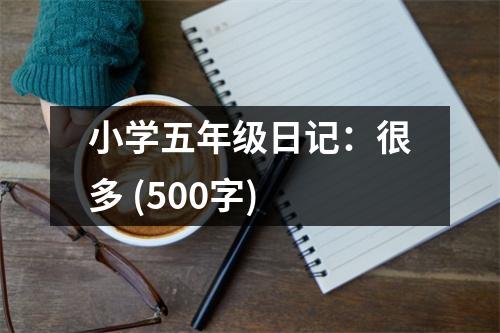 小學五年級日記：很多 (500字)
