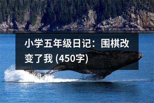 小學(xué)五年級日記：圍棋改變了我 (450字)