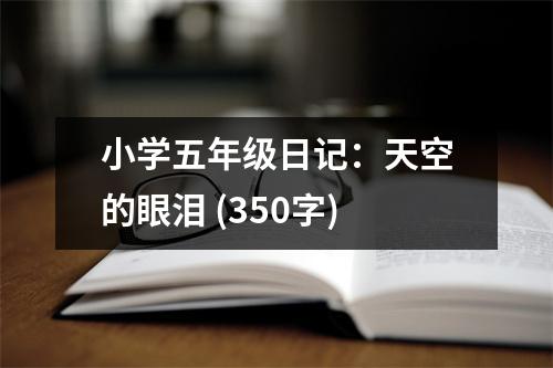 小學(xué)五年級日記：天空的眼淚 (350字)