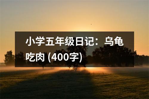 小學(xué)五年級(jí)日記：烏龜吃肉 (400字)