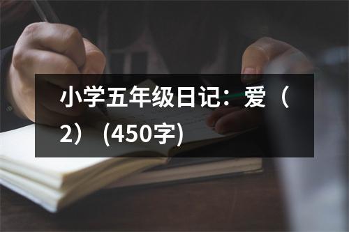 小學(xué)五年級(jí)日記：愛(ài)（2） (450字)