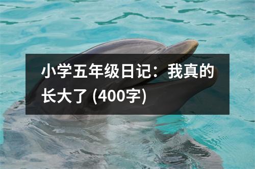 小學(xué)五年級(jí)日記：我真的長(zhǎng)大了 (400字)