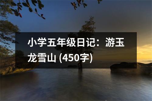 小學(xué)五年級(jí)日記：游玉龍雪山 (450字)