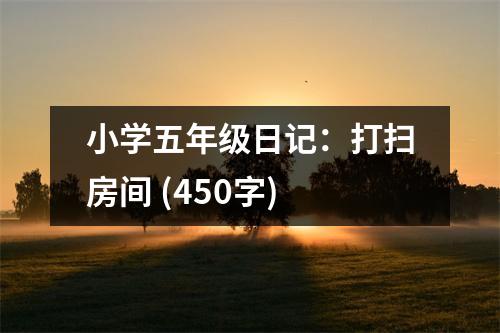 小學(xué)五年級日記：打掃房間 (450字)