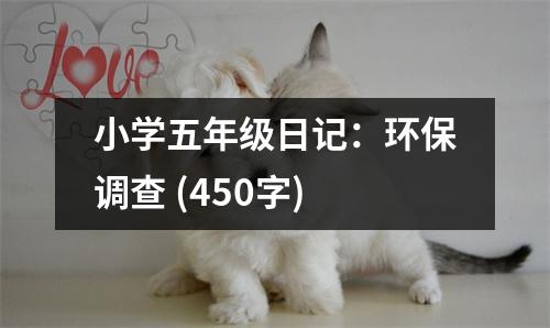 小學五年級日記：環(huán)保調(diào)查 (450字)