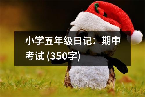 小學(xué)五年級(jí)日記：期中考試 (350字)