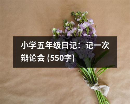 小學(xué)五年級日記：記一次辯論會 (550字)