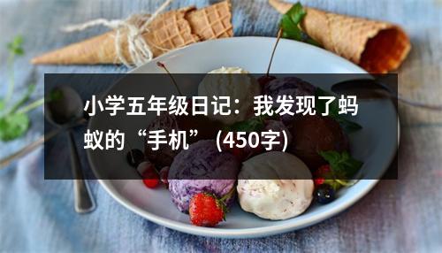 小學(xué)五年級日記：我發(fā)現(xiàn)了螞蟻的“手機(jī)” (450字)