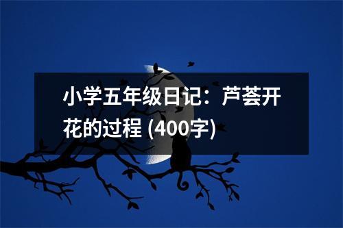 小學(xué)五年級(jí)日記：蘆薈開花的過(guò)程 (400字)
