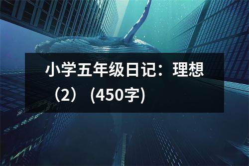 小學(xué)五年級日記：理想（2） (450字)