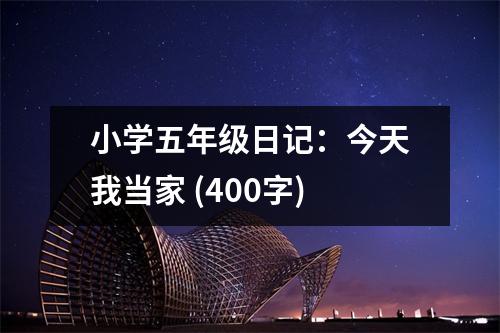 小學五年級日記：今天我當家 (400字)